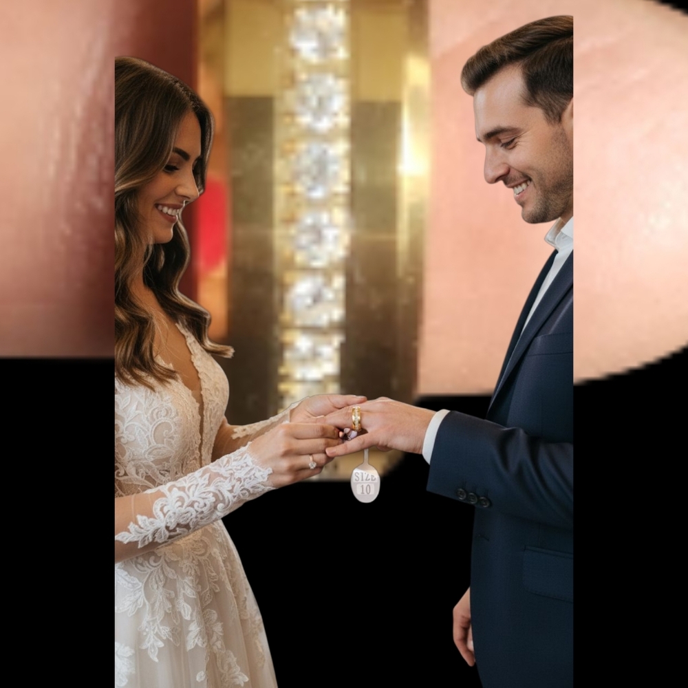 Gold Plated Wedding Ring With CZ For Men